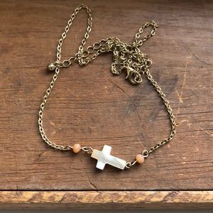 Gold cross necklace